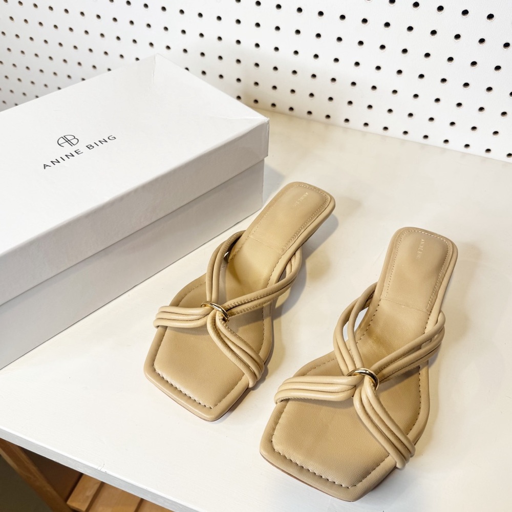 Anine Bing |‎ Suki Sandals in Sand Sz. 39 - Picture 3 of 12